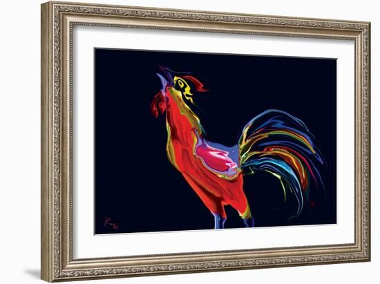 The Red Rooster-Rabi Khan-Framed Art Print