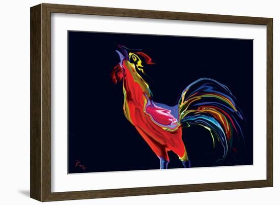 The Red Rooster-Rabi Khan-Framed Art Print