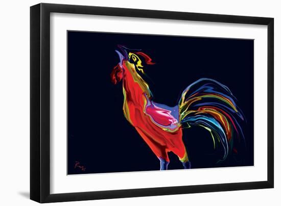 The Red Rooster-Rabi Khan-Framed Art Print