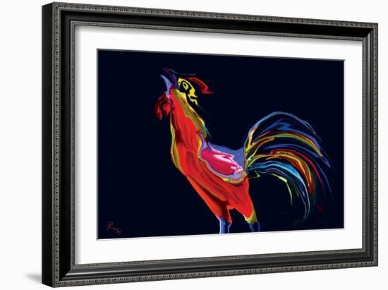 The Red Rooster-Rabi Khan-Framed Art Print