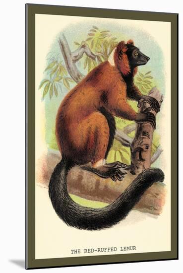 The Red-Ruffed Lemur-Sir William Jardine-Mounted Art Print