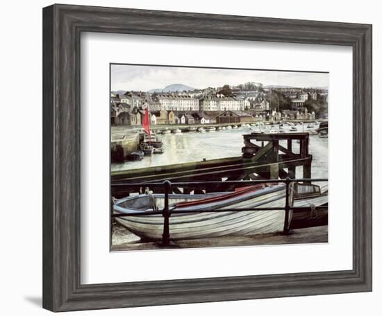 The Red Sail, Caernarfon-Jane Carpanini-Framed Giclee Print