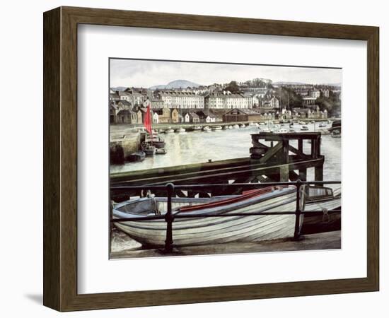 The Red Sail, Caernarfon-Jane Carpanini-Framed Giclee Print