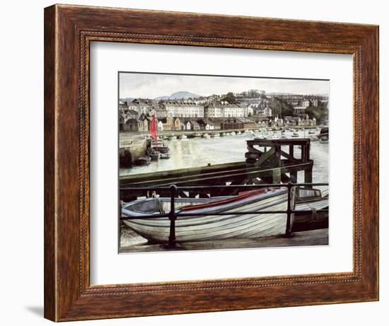 The Red Sail, Caernarfon-Jane Carpanini-Framed Giclee Print