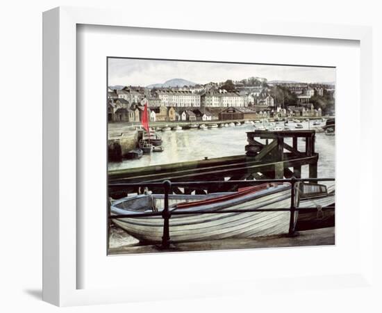 The Red Sail, Caernarfon-Jane Carpanini-Framed Giclee Print