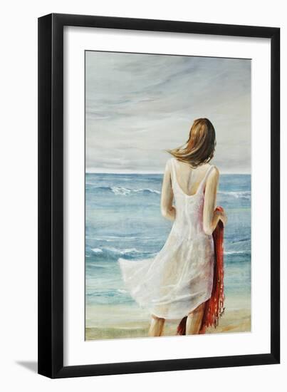 The Red Shawl-Farrell Douglass-Framed Giclee Print