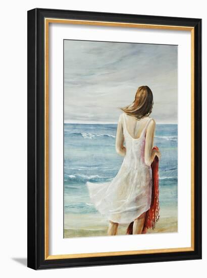 The Red Shawl-Farrell Douglass-Framed Giclee Print