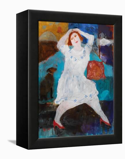 The Red Shoes, 2004-Susan Bower-Framed Premier Image Canvas