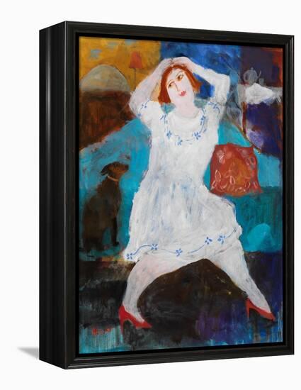 The Red Shoes, 2004-Susan Bower-Framed Premier Image Canvas