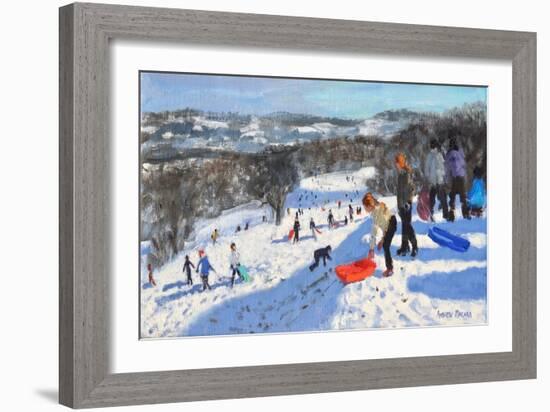 The Red Sledge, Allestree Park, Derby, 2016-Andrew Macara-Framed Giclee Print