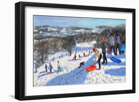 The Red Sledge, Allestree Park, Derby, 2016-Andrew Macara-Framed Giclee Print