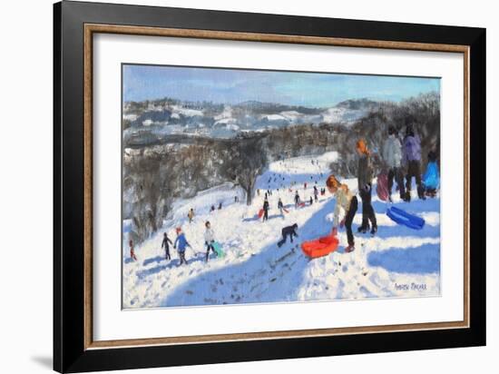 The Red Sledge, Allestree Park, Derby, 2016-Andrew Macara-Framed Giclee Print