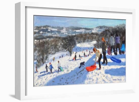 The Red Sledge, Allestree Park, Derby, 2016-Andrew Macara-Framed Giclee Print