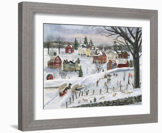 The Red Sleigh-Bob Fair-Framed Giclee Print