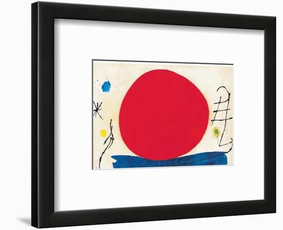 The Red Sun-Joan Miro-Framed Art Print