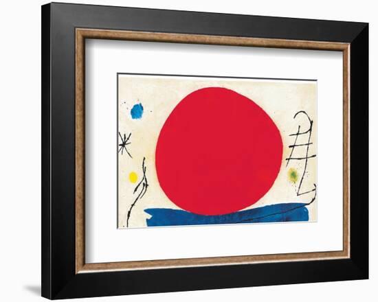 The Red Sun-Joan Miro-Framed Art Print