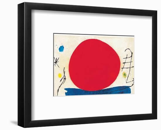 The Red Sun-Joan Miro-Framed Art Print