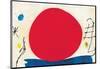 The Red Sun-Joan Miro-Mounted Art Print