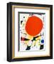 The Red Sun-Joan Miro-Framed Art Print