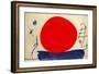 The Red Sun-Joan Miro-Framed Art Print