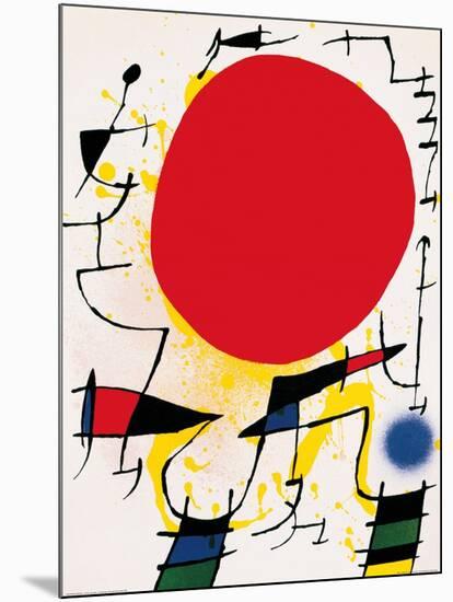 The Red Sun-Joan Miro-Mounted Art Print