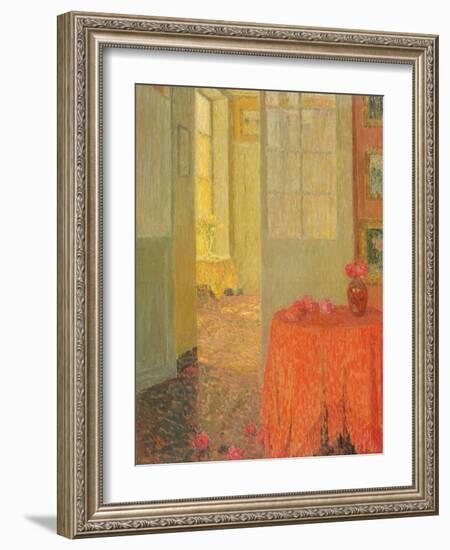 The Red Table Cloth, Versailles, C.1931-Henri Eugene Augustin Le Sidaner-Framed Giclee Print