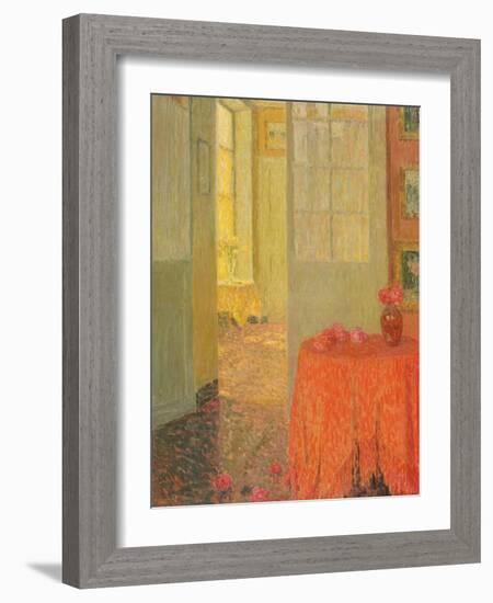 The Red Table Cloth, Versailles, C.1931-Henri Eugene Augustin Le Sidaner-Framed Giclee Print