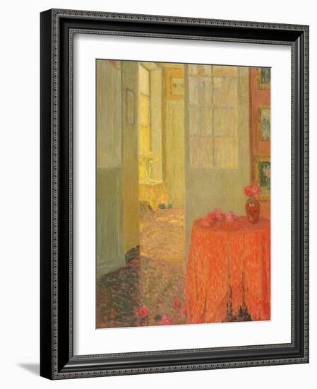 The Red Table Cloth, Versailles, C.1931-Henri Eugene Augustin Le Sidaner-Framed Giclee Print