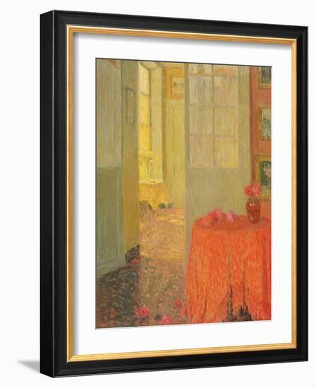 The Red Table Cloth, Versailles, C.1931-Henri Eugene Augustin Le Sidaner-Framed Giclee Print