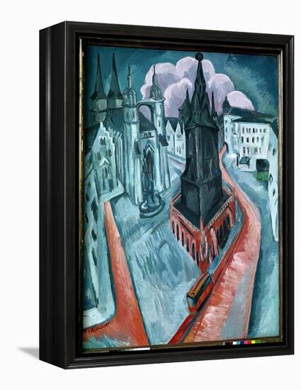 The Red Tower in Halle, 1915-Ernst Ludwig Kirchner-Framed Premier Image Canvas