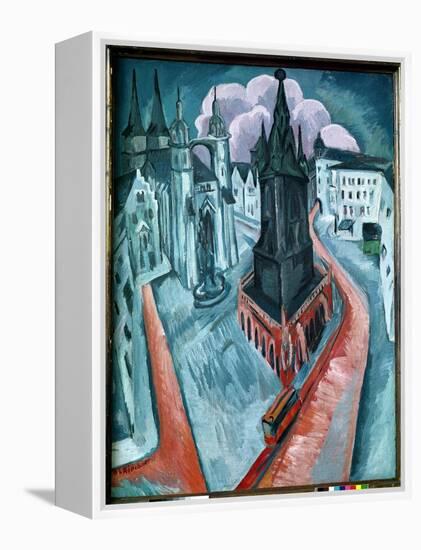 The Red Tower in Halle, 1915-Ernst Ludwig Kirchner-Framed Premier Image Canvas