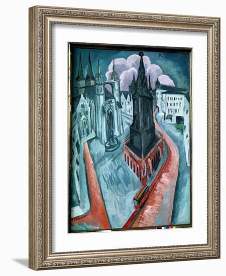 The Red Tower in Halle, 1915-Ernst Ludwig Kirchner-Framed Giclee Print