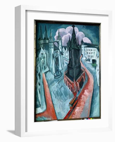 The Red Tower in Halle, 1915-Ernst Ludwig Kirchner-Framed Giclee Print