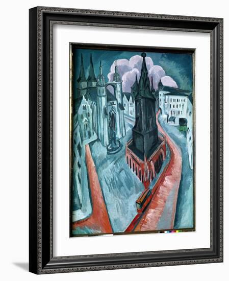 The Red Tower in Halle, 1915-Ernst Ludwig Kirchner-Framed Giclee Print