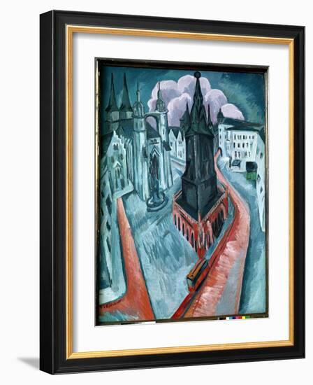 The Red Tower in Halle, 1915-Ernst Ludwig Kirchner-Framed Giclee Print