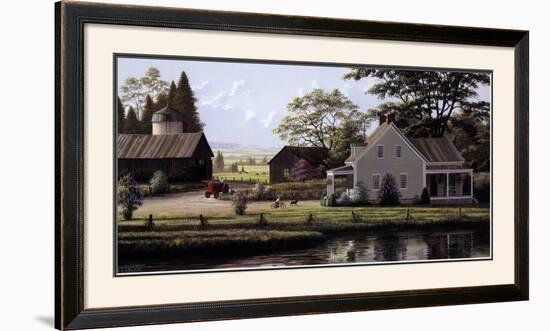 The Red Tractor-Bill Saunders-Framed Art Print