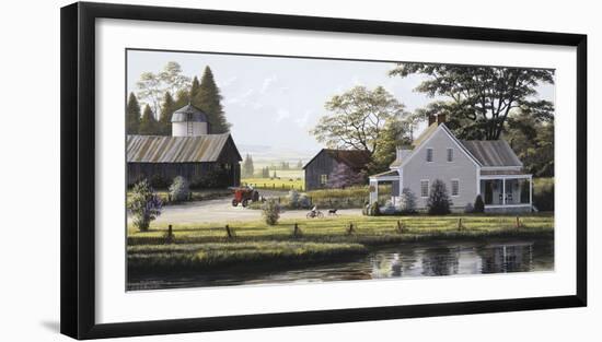 The Red Tractor-Bill Saunders-Framed Giclee Print