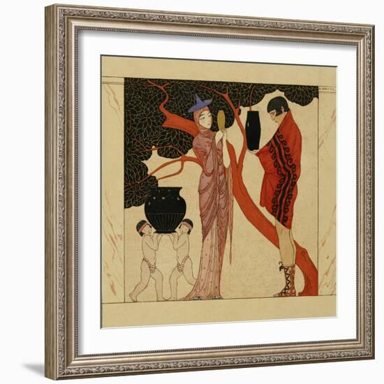 The Red Tree-Georges Barbier-Framed Giclee Print