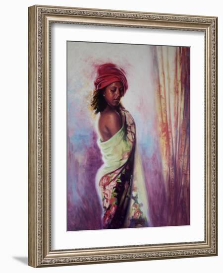 The Red Turban, 2015-Colin Bootman-Framed Giclee Print