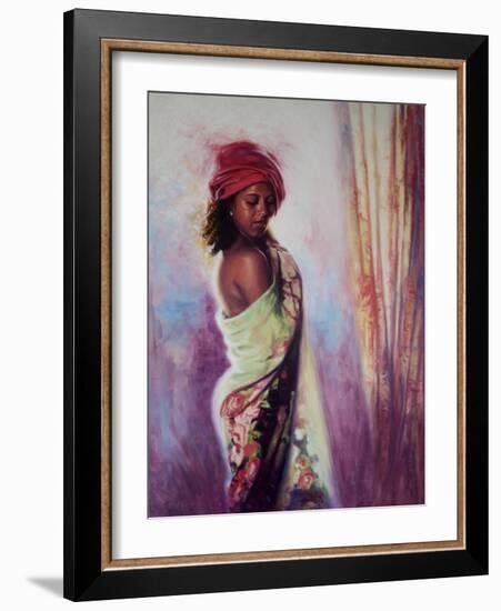 The Red Turban, 2015-Colin Bootman-Framed Giclee Print