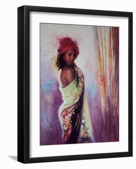 The Red Turban, 2015-Colin Bootman-Framed Giclee Print