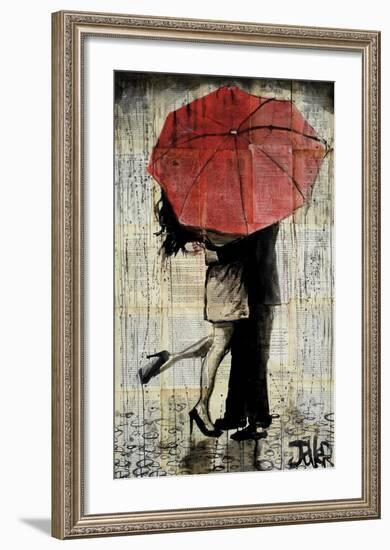 The Red Umbrella-Loui Jover-Framed Art Print