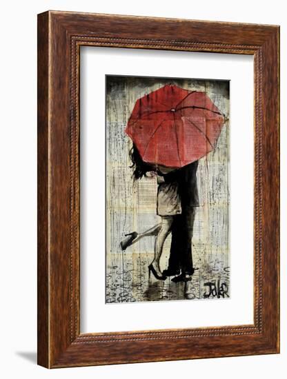 The Red Umbrella-Loui Jover-Framed Art Print