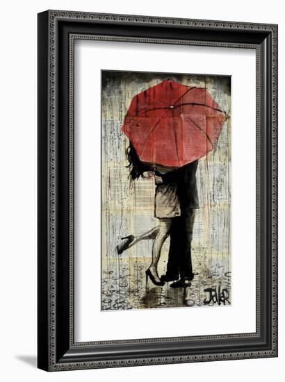 The Red Umbrella-Loui Jover-Framed Art Print