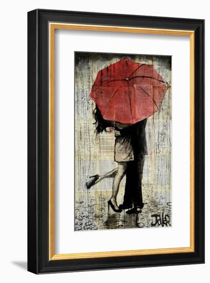 The Red Umbrella-Loui Jover-Framed Art Print