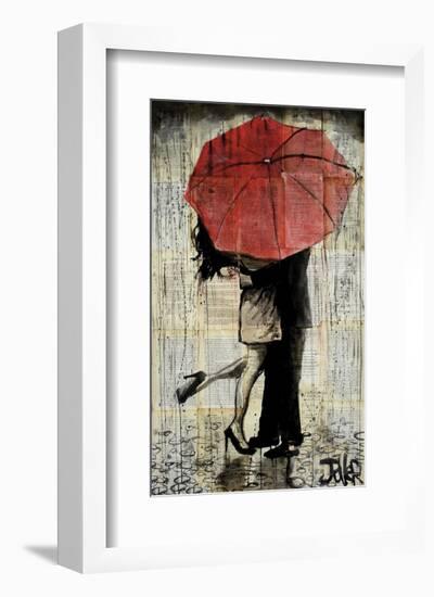 The Red Umbrella-Loui Jover-Framed Art Print