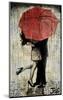 The Red Umbrella-Loui Jover-Mounted Art Print