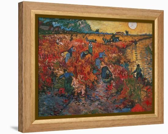 The red Vineyard at Arles,1888. Canvas,73 x 91 cm.-Vincent van Gogh-Framed Premier Image Canvas