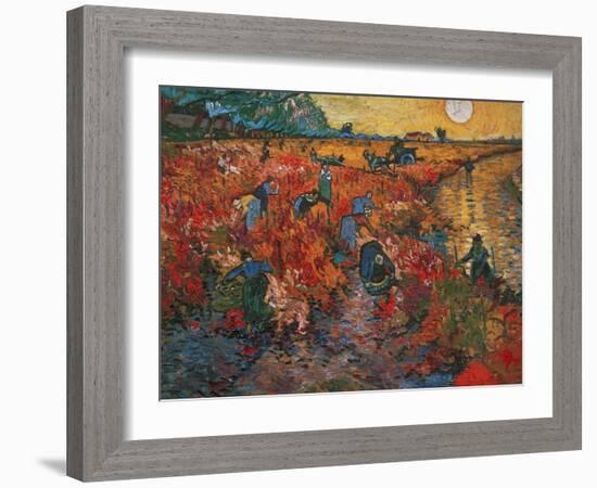 The red Vineyard at Arles,1888. Canvas,73 x 91 cm.-Vincent van Gogh-Framed Giclee Print