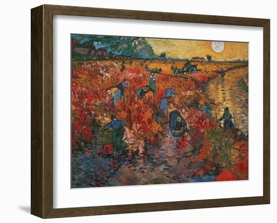 The red Vineyard at Arles,1888. Canvas,73 x 91 cm.-Vincent van Gogh-Framed Giclee Print